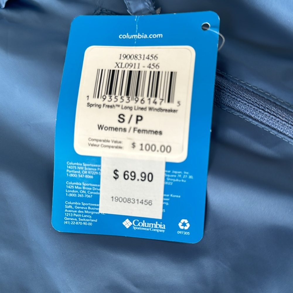 BNWT Columbia womens rain coat size small - Picture 10 of 10